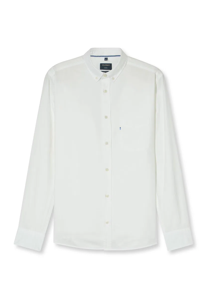 OLYMP Camisa informal para hombre de manga larga 406474, Oxfort,059 Casual 22, cuello abotonado