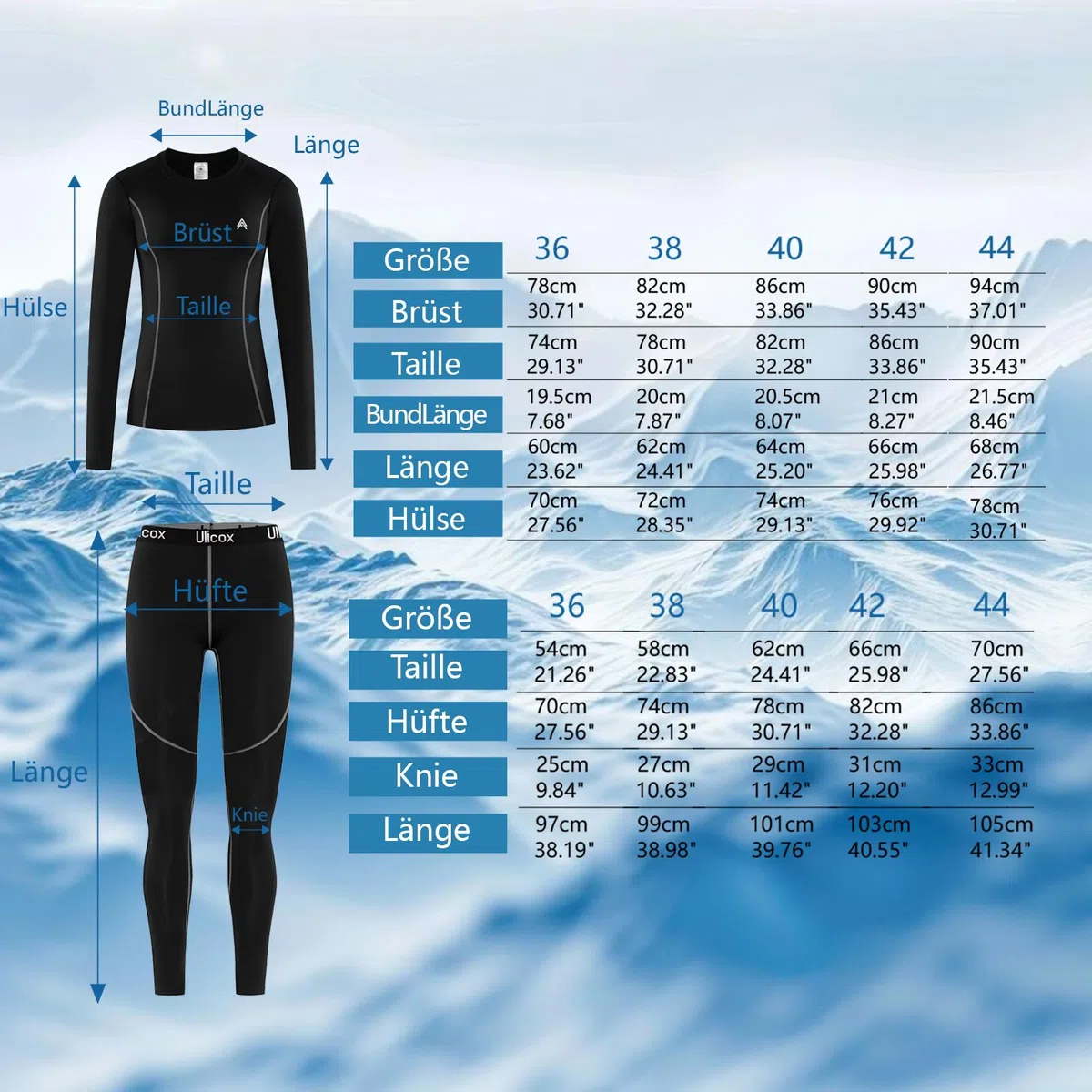 Conjunto Térmico Mujer Ropa Interior Termica Transpirable Funcional Pantalones Interiores Termicos para Running Esquí Montaña Ciclismo Fitness