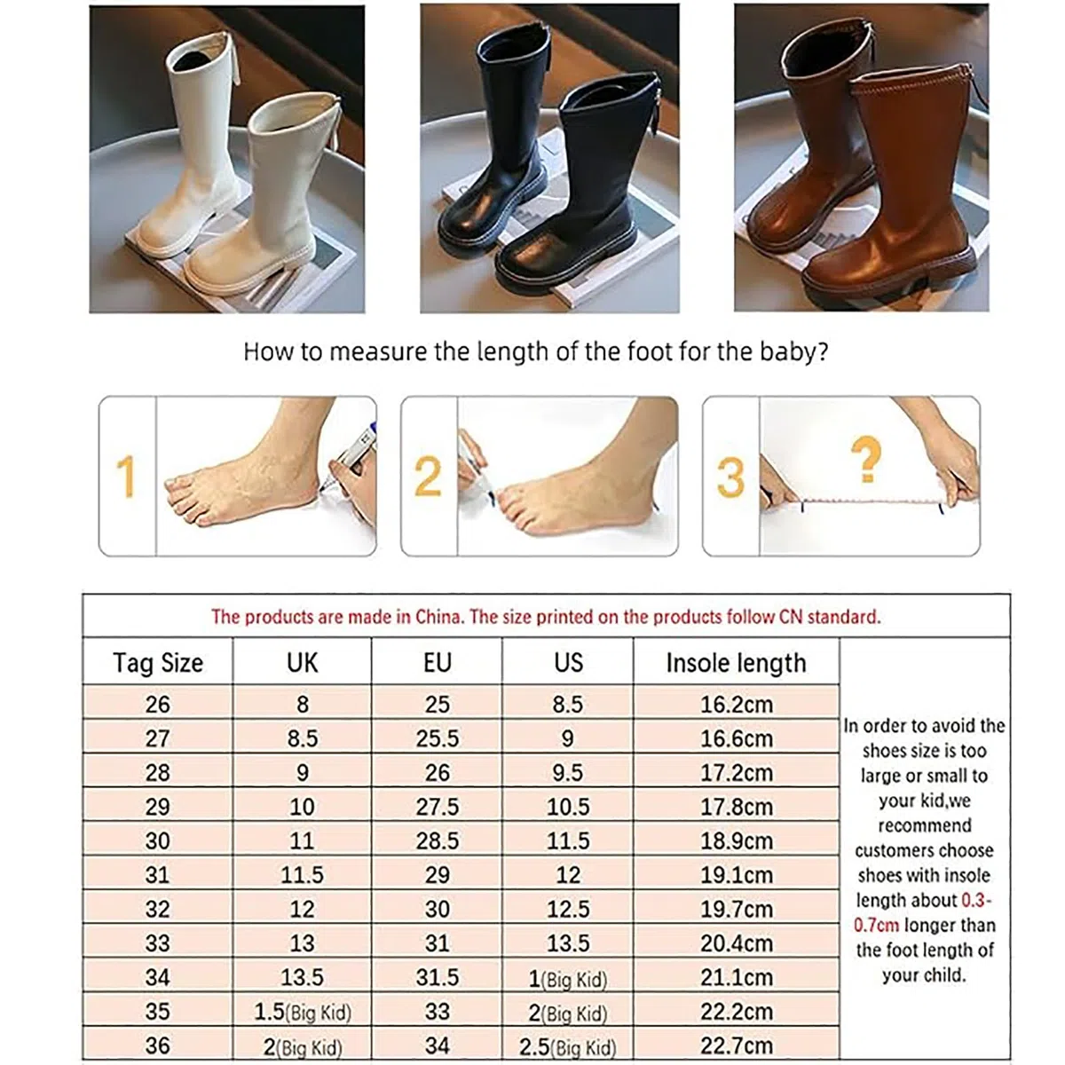 Botas De Equitación Para Niñas (26-36), Transpirables/sin Frotar Los Pies, Cremallera Trasera/hasta La Rodilla, Suela Antideslizante/de Goma, Punta Redonda, Para Otoño,30,Brown