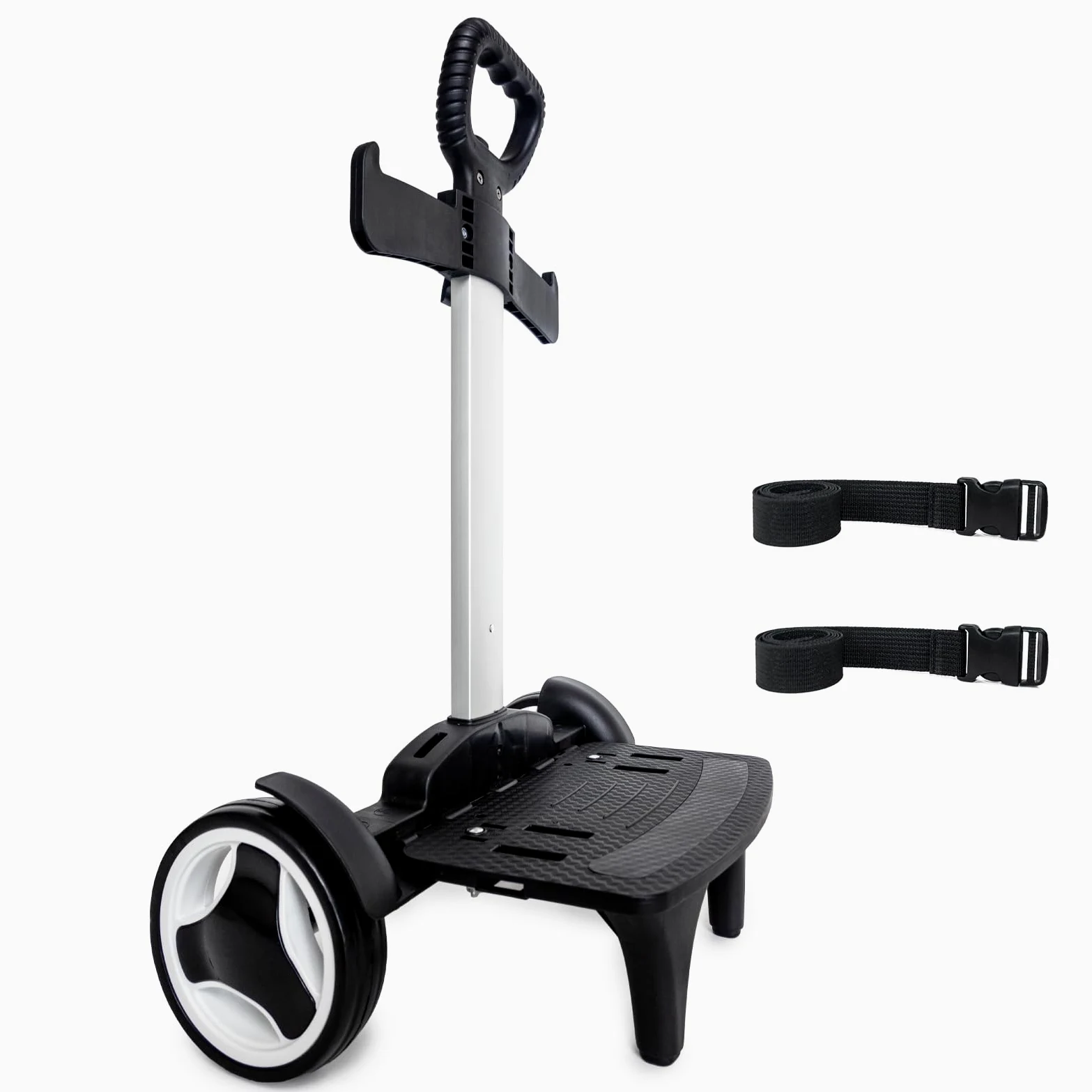 Respaldo de carro plegable de aleación de aluminio con ruedas silenciosas y correa para equipaje para mochilas y carritos