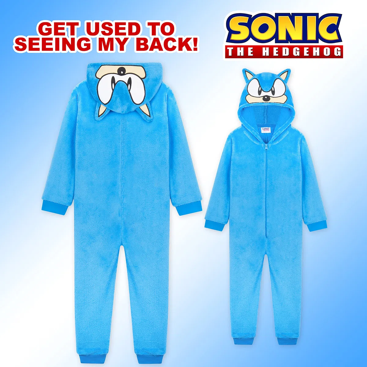 Sonic The Hedgehog Pijama Cuerpo Entero, Disfraz Sonic, Regalos para Niños 4-14 Años (7-8 Años, Azul)