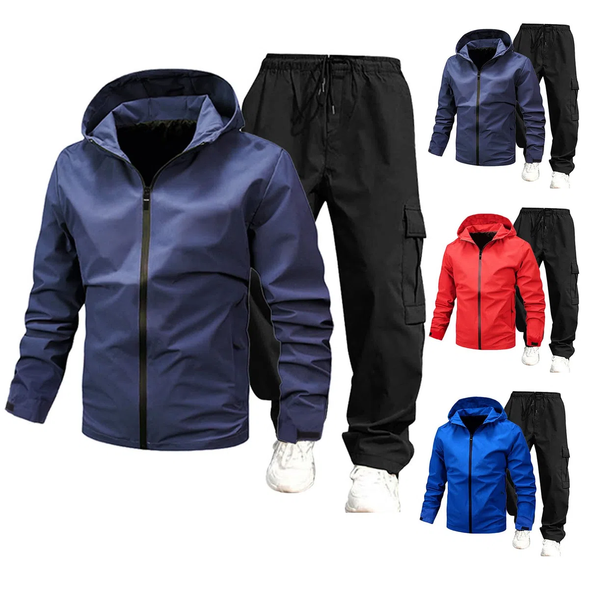 Generisch Traje de esquí para hombre, chaqueta de esquí y pantalones, juego de traje de nieve, cálido, juego de esquí, resistente al viento, chaqueta softshell, pantalones de nieve, chándal deportivo