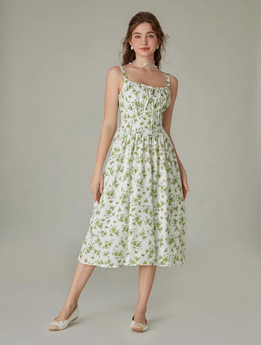 SCARLET DARKNESS Vestido para mujer victoriano de floral y