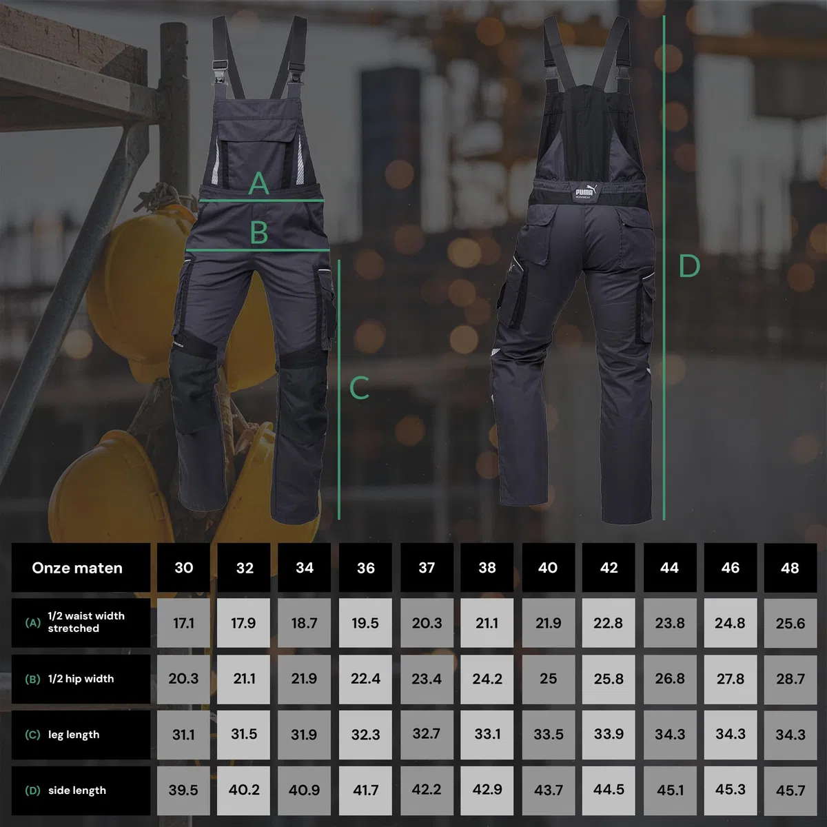 PUMA Workwear Premium Peto con muchos bolsillos y tejido de nailon extra reforzado