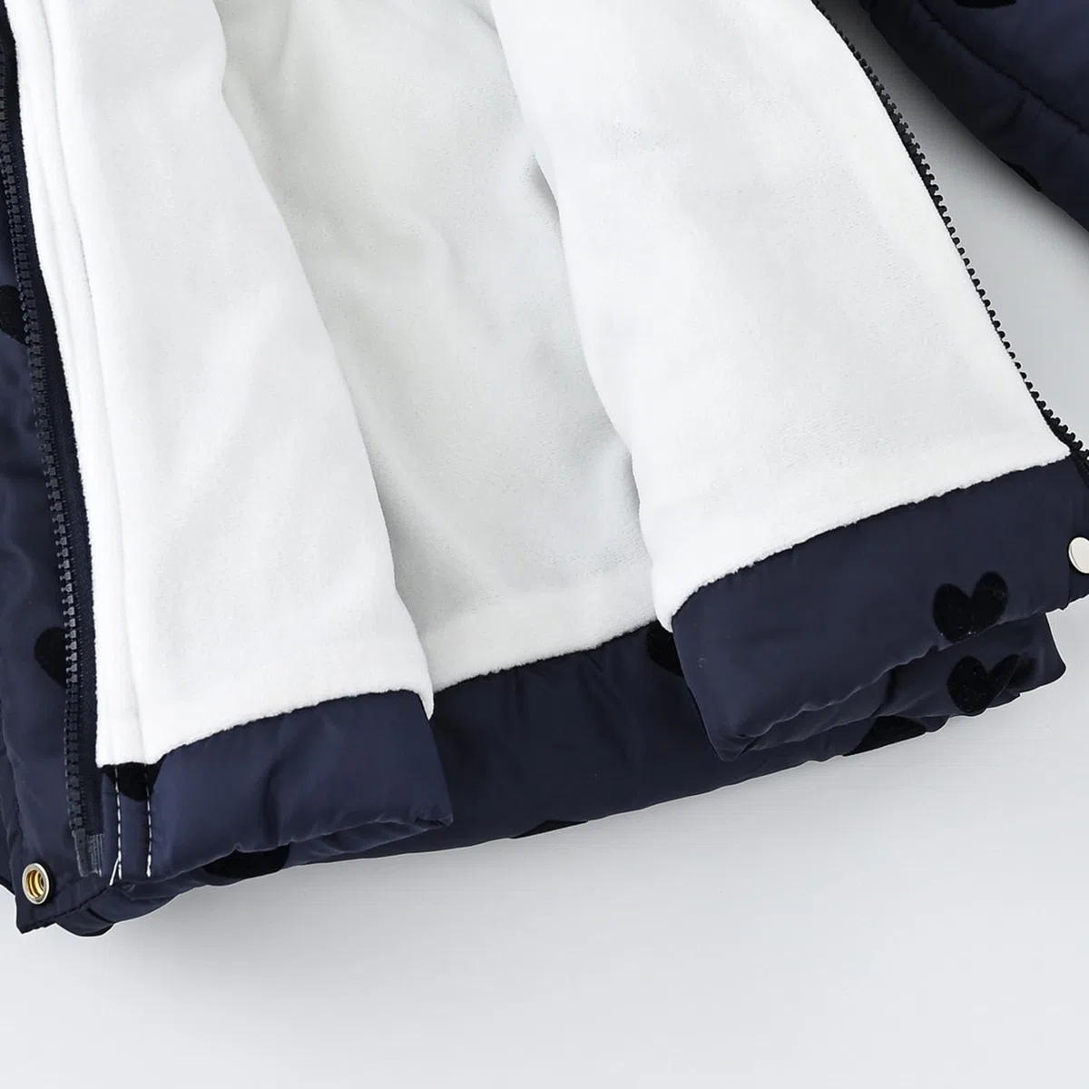 Generisch Abrigo de invierno para niños y niñas, chaqueta con capucha espesar a prueba de viento cremallera caliente ropa de abrigo