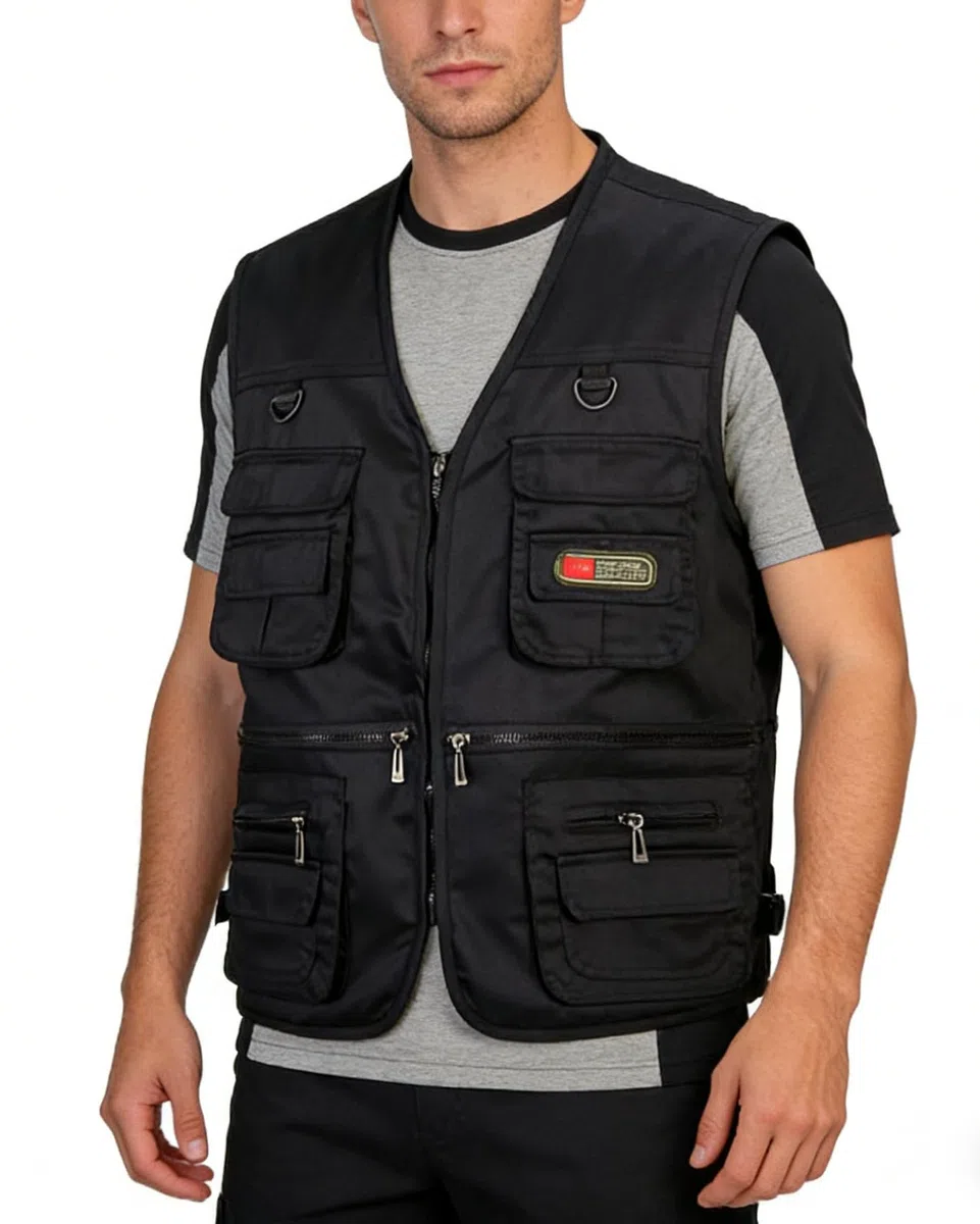 Chaqueta Chaleco De Pesca Múltiples Bolsillos De Caza De Fotografía Al Aire Libre Hombres
