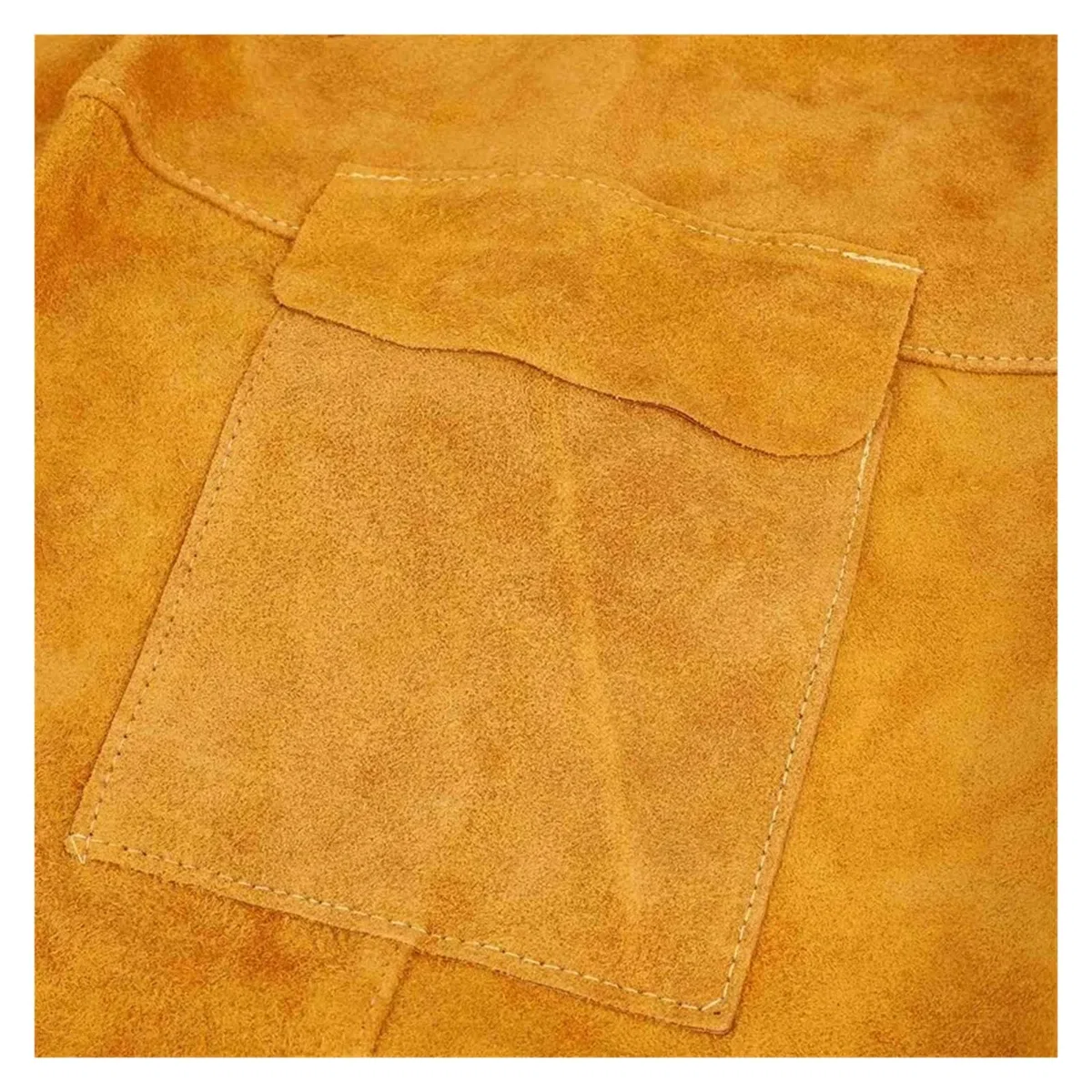 Protección para soldadura, Delantal de soldadura de 120Cm, ropa protectora de soldador de manga larga retardante de llama, cuero partido, resistente al fuego