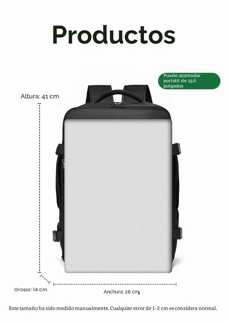 smallrun Mochila de Viaje para Ryanair 40x30x20 Mochila Viaje Cabina Avion Equipaje de Mano con Bolsa Antirrobo Bolsillo de Botellas para Viaje Corto (2217Verde)