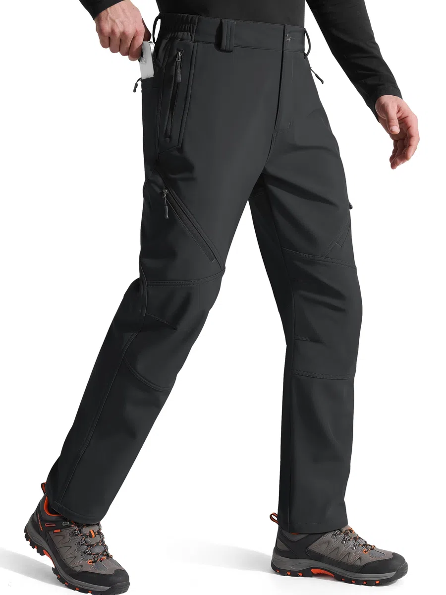Free Soldier Pantalones de esquí Impermeables para Hombre, para Cazar, Exteriores, Pantalones térmicos a Prueba de Viento, para Escalada y Senderismo