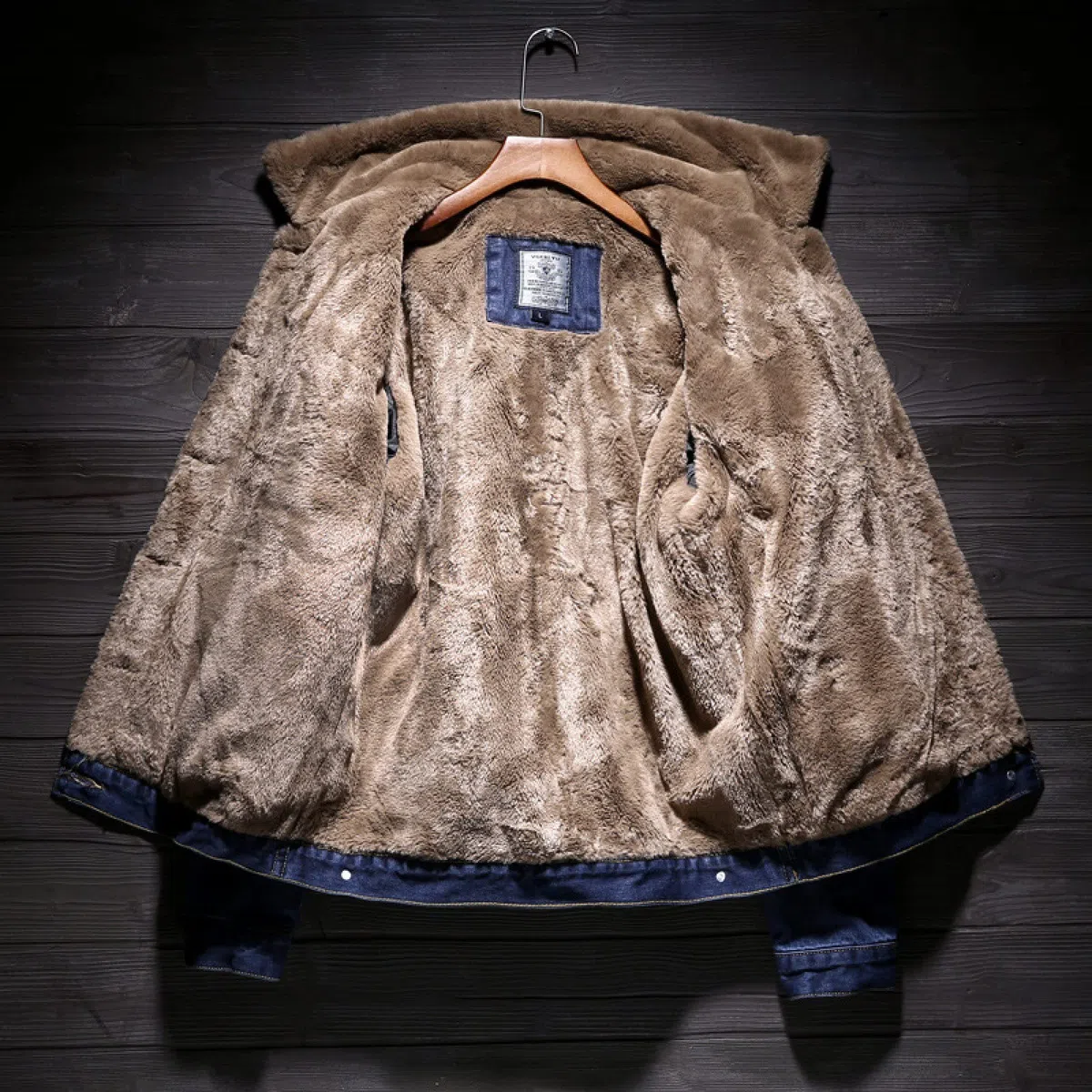 Chaqueta De Mezclilla Forrada para Hombre - Abrigo De Vaquero Occidental Sherpa De Invierno con Forro Polar, Mantiene Abrigado