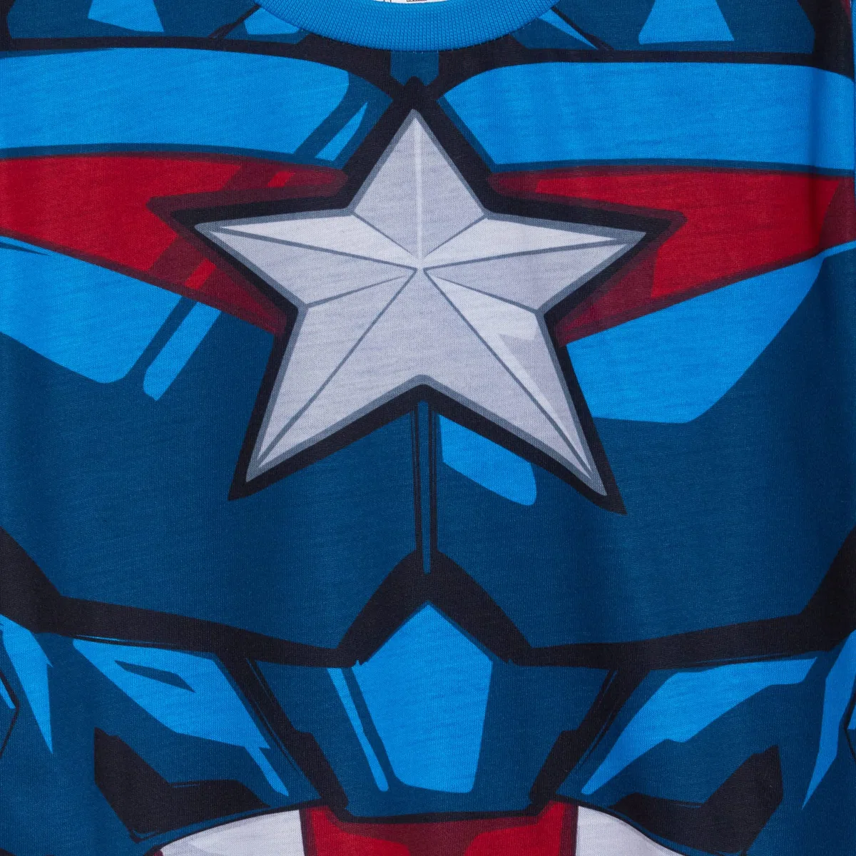 Marvel Pack de 3 Camisetas Avengers para niños, Hulk, Iron Man, Capitán América, Tops de Disfraz para niños, Camisetas de Manga Corta