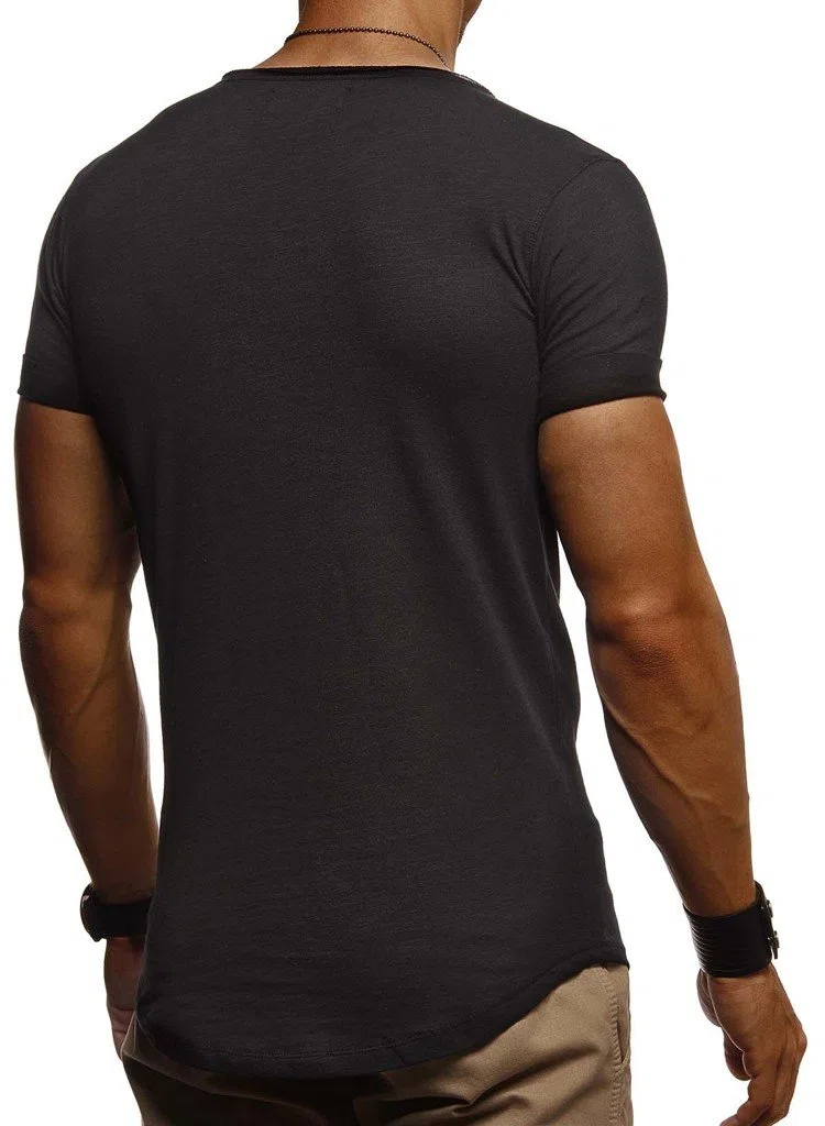 Leif Nelson Camiseta para Hombre con Cuello Redondo LN-8209
