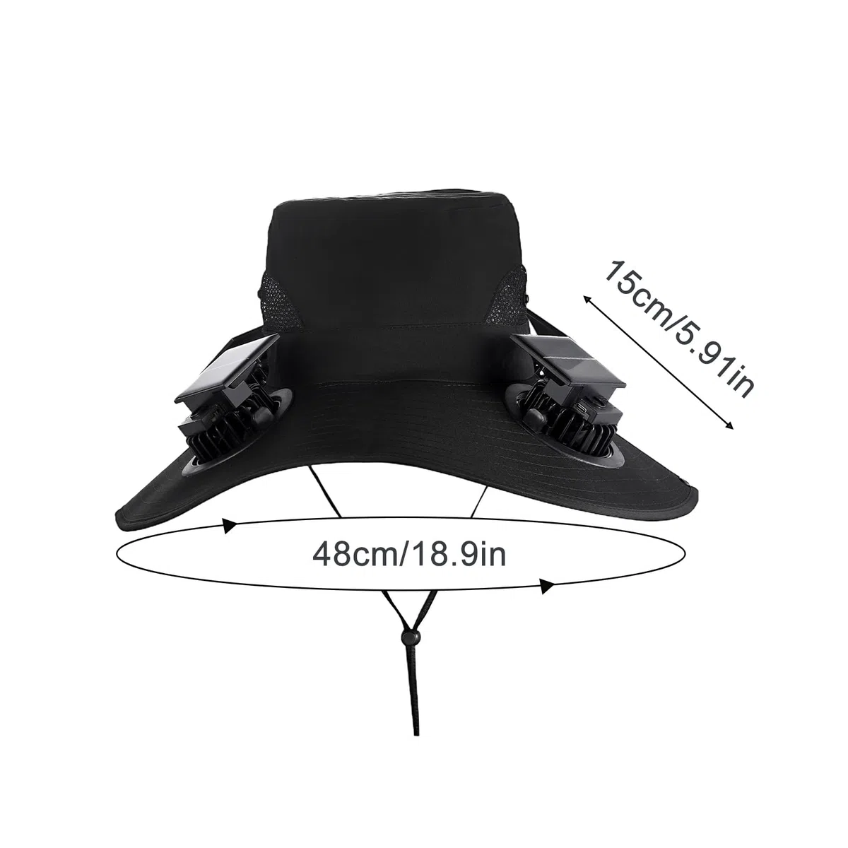 Sombrero con Ventilador Solar,4 Ventiladores, ala Ancha, Protección Solar - Sombreros para Mujer,para, Jardinería, Senderismo, Trabajo de Verano