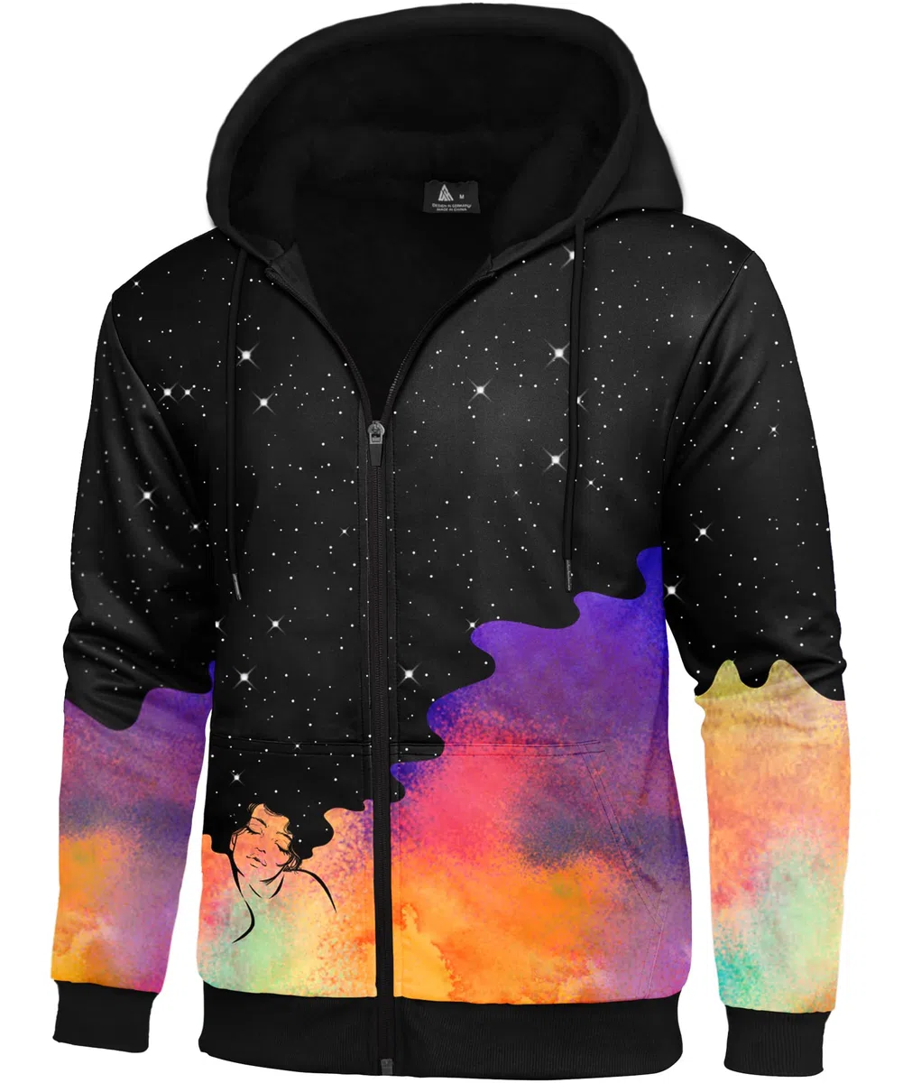 igeekwell Sudadera con capucha para hombre, estampado de manga larga con cremallera, forro polar, chaqueta de invierno para hombre, para senderismo, correr, deportes al aire libre (crepúsculo-3XL),