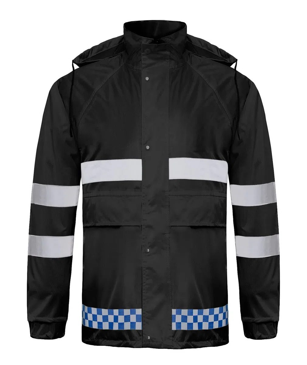 Traje de Lluvia para Hombre Impermeable Chaqueta Impermeable con Capucha Pantalones de Lluvia Exterior Cintas Reflectantes para Deportes al Aire Libre