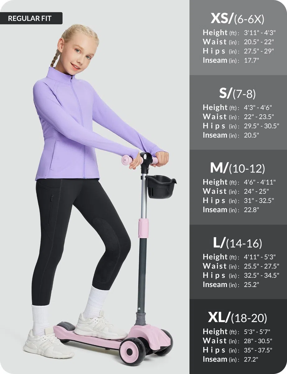 baleaf Pantalones de Montar para Chicas, Largos para Caballerizas Invierno Leggings Térmicos con 2 Bolsillos