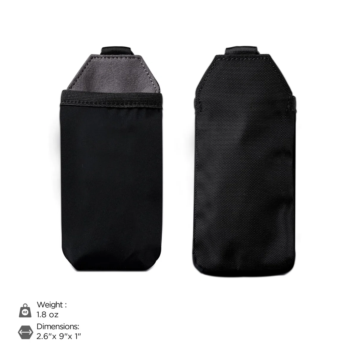 ALPAKA HUB Sunglasses Pouch - Funda para Gafas de Sol Compacta con Clip para Mochila, Forro de Microfibra Suave y Estuche de Bolsillo para Uso Diario Hombre y Mujer