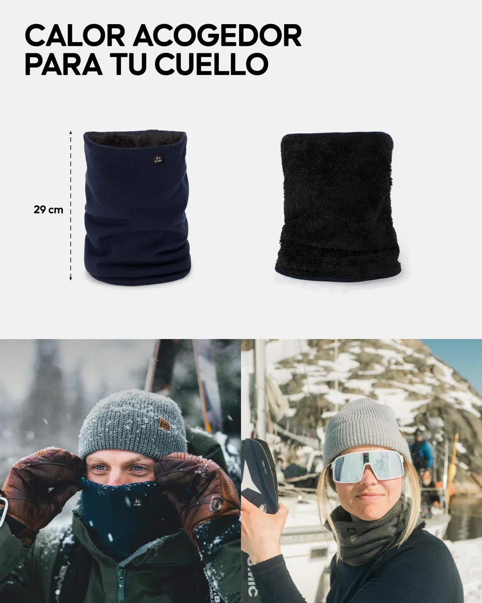 DANISH ENDURANCE Braga de Cuello Térmica de Merino con Forro Polar, Polaina, Balaclava, Calentador de Cuello para Invierno, para Hombres y Mujeres