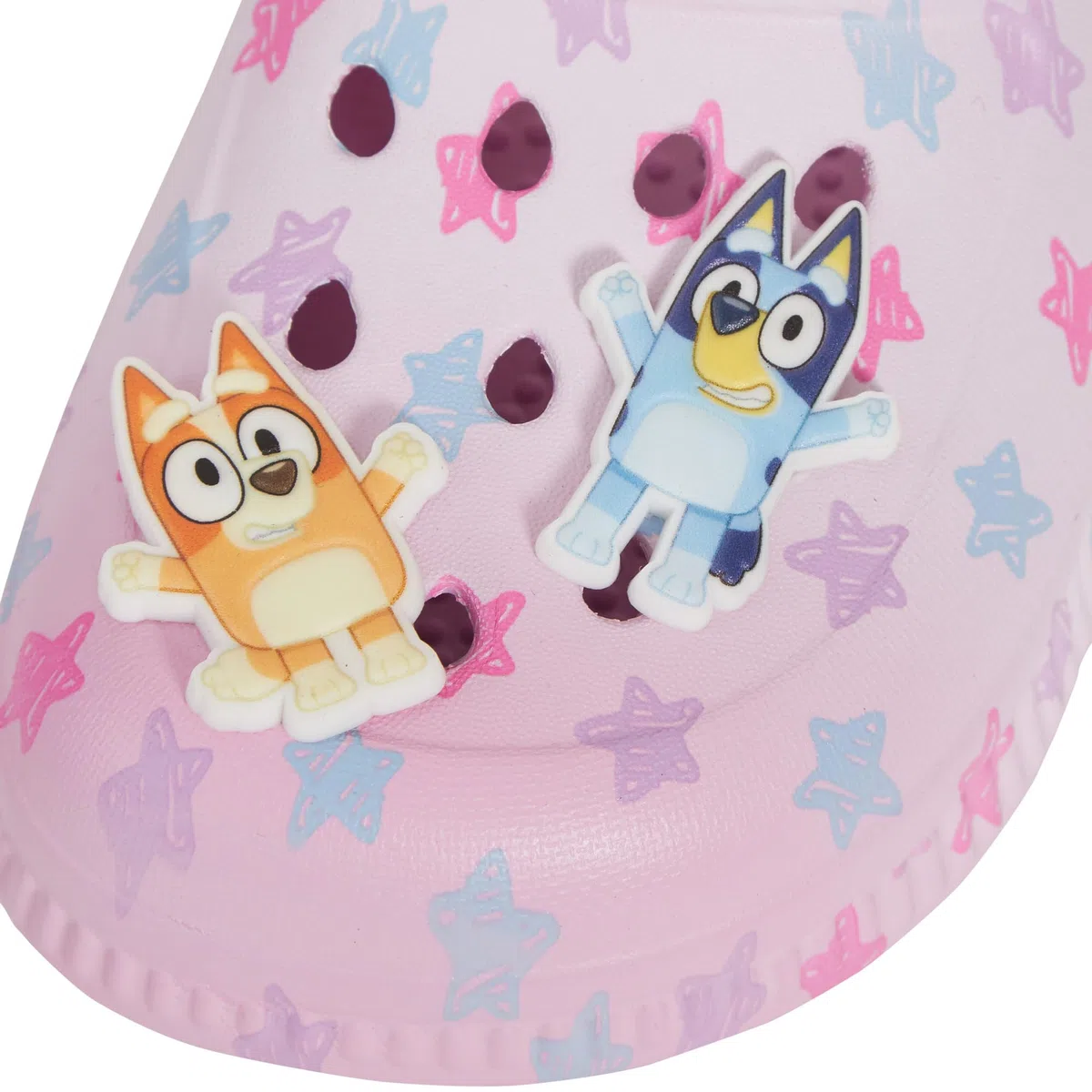 Bluey Zuecos Azules Rosados ​​para niños con dijes Sandalias para niñas Sandalias para Interior y Exterior con Tiras en el Tobillo Zapatos de Playa