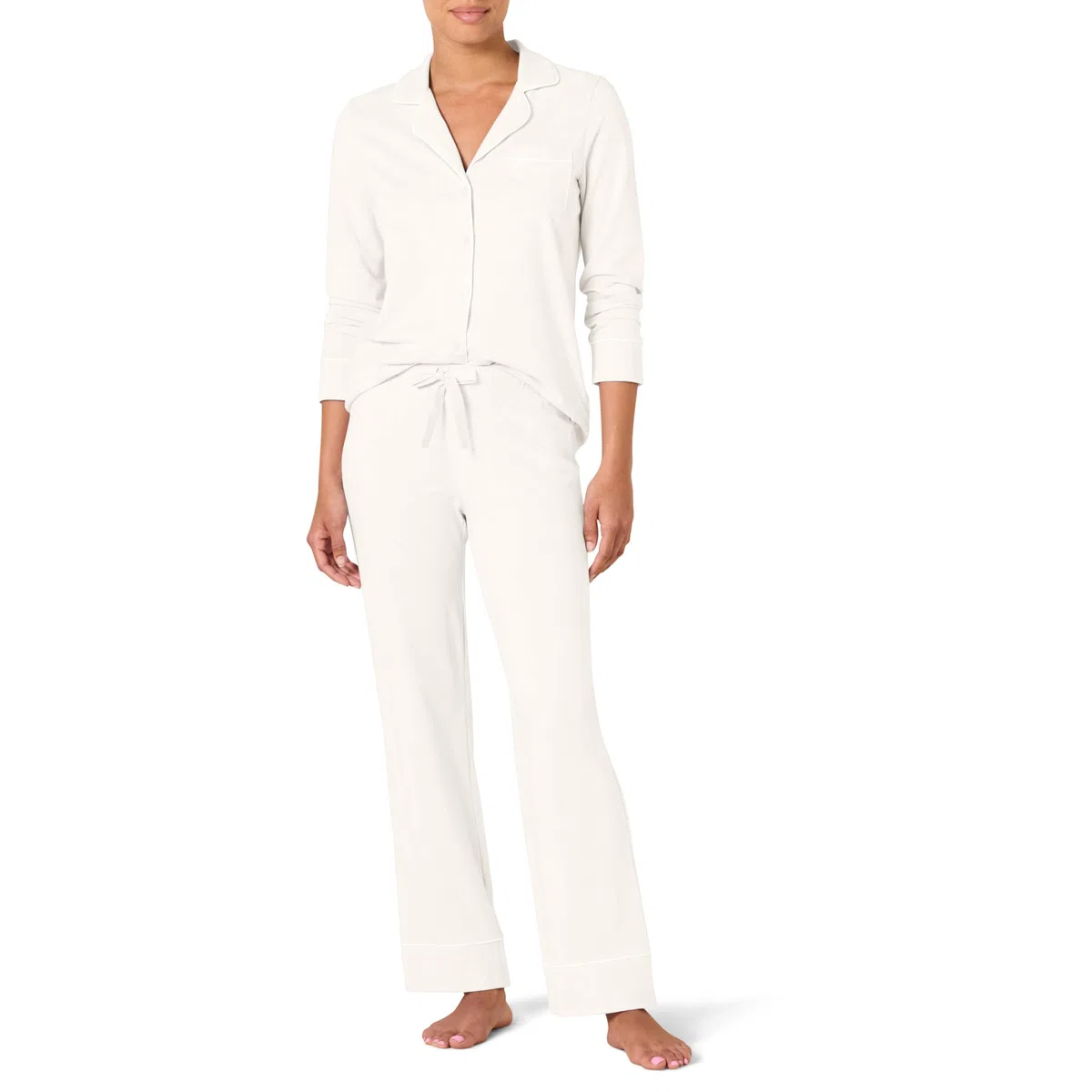 Amazon Essentials Conjunto de Pija con Camisa de Manga Larga y Pantalón Largo en Modal y Algodón Mujer