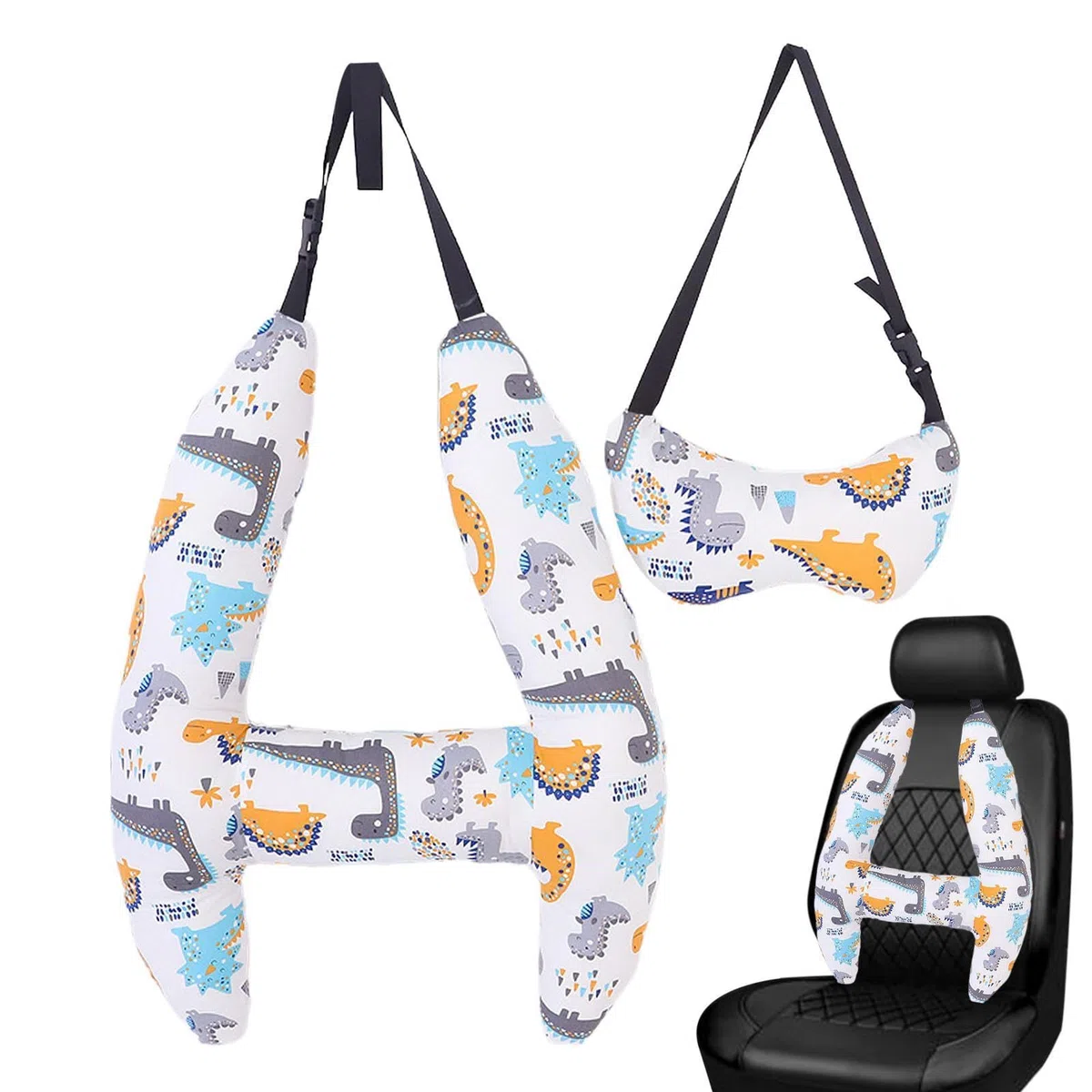 Soporte de cabeza para para coche infantil, almohada de viaje para asiento de coche, forma H, almohada de descanso, soporte de para coche, almohada de coche para niños