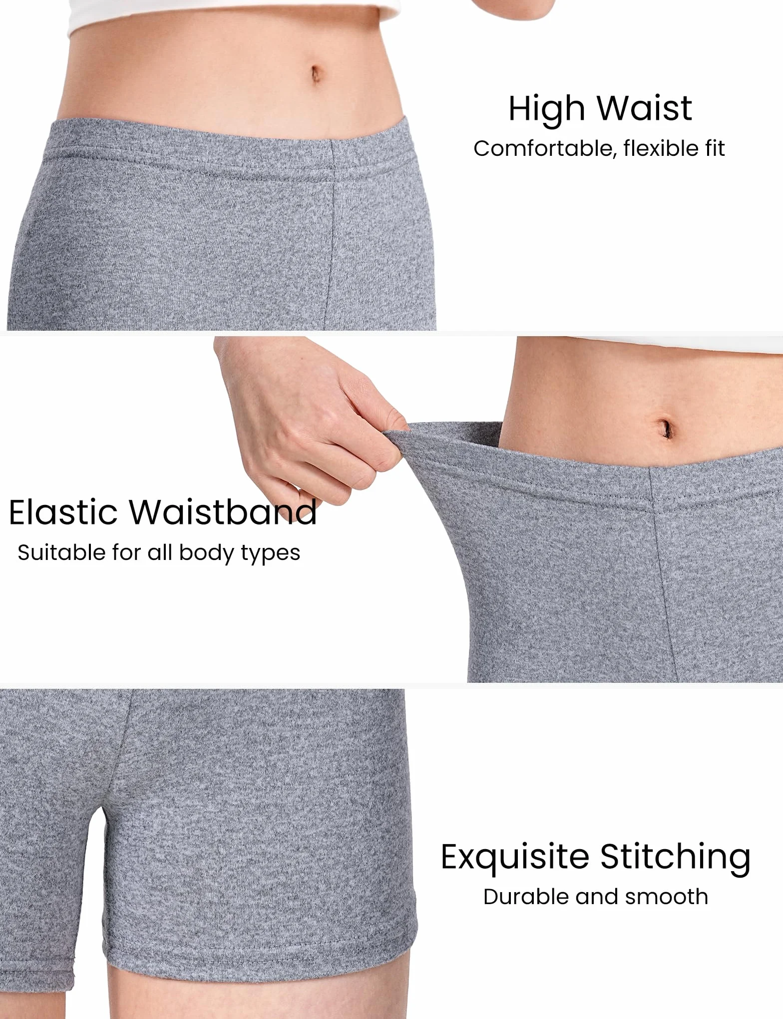 Auranso Leggings Cortos Niñas Pantalón Shorts Deportiva Mallas 2-10 Años,Pack De 5