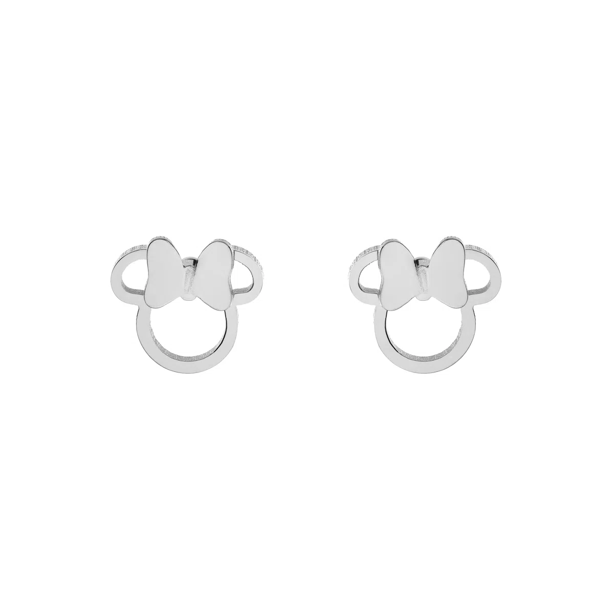 Disney Minnie Pendientes para niña de acero inoxidable, talla única, Joyas Disney