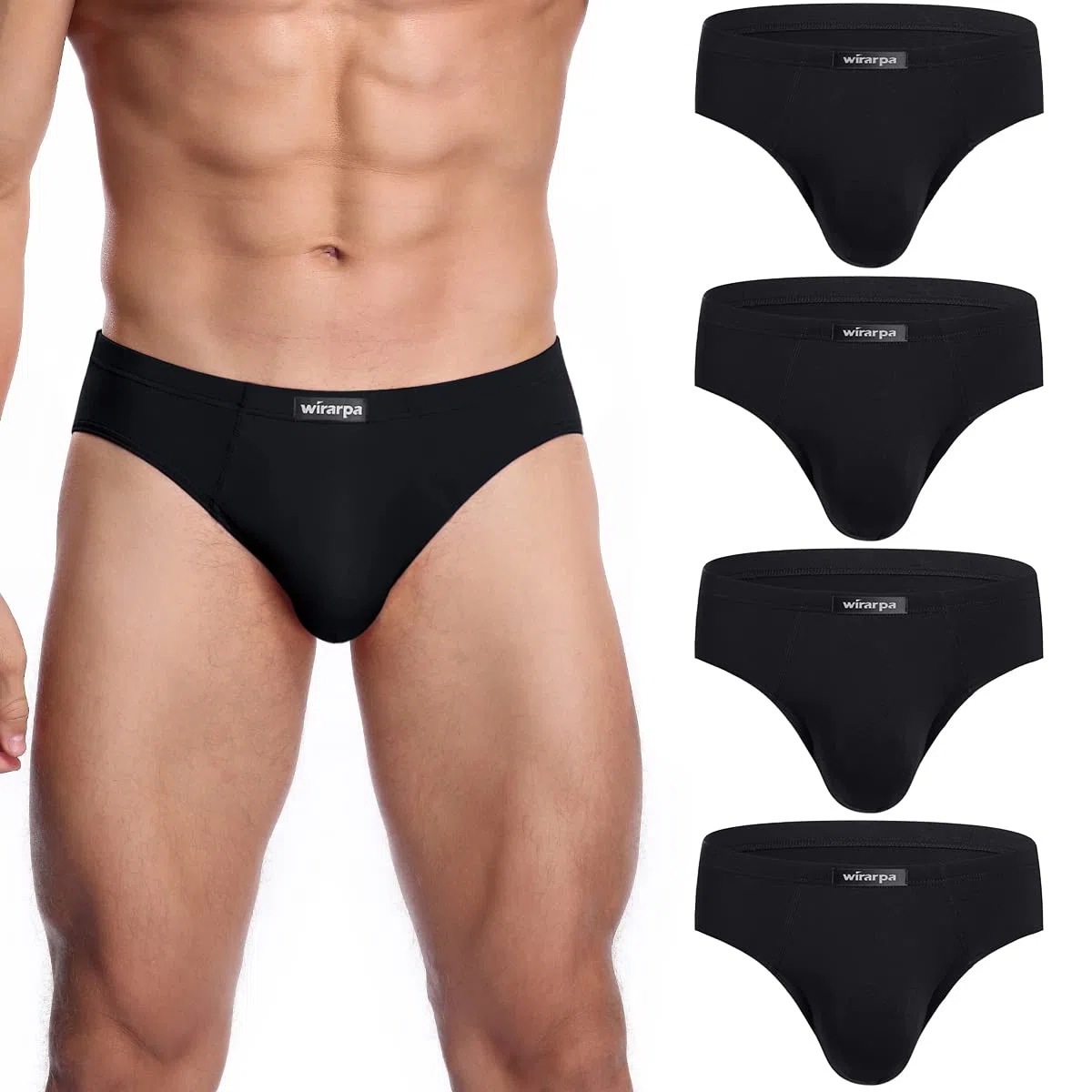 wirarpa Slip Microfibra Hombre Modal Ropa Interior Briefs Calzoncillo para Hombre Pack de 4