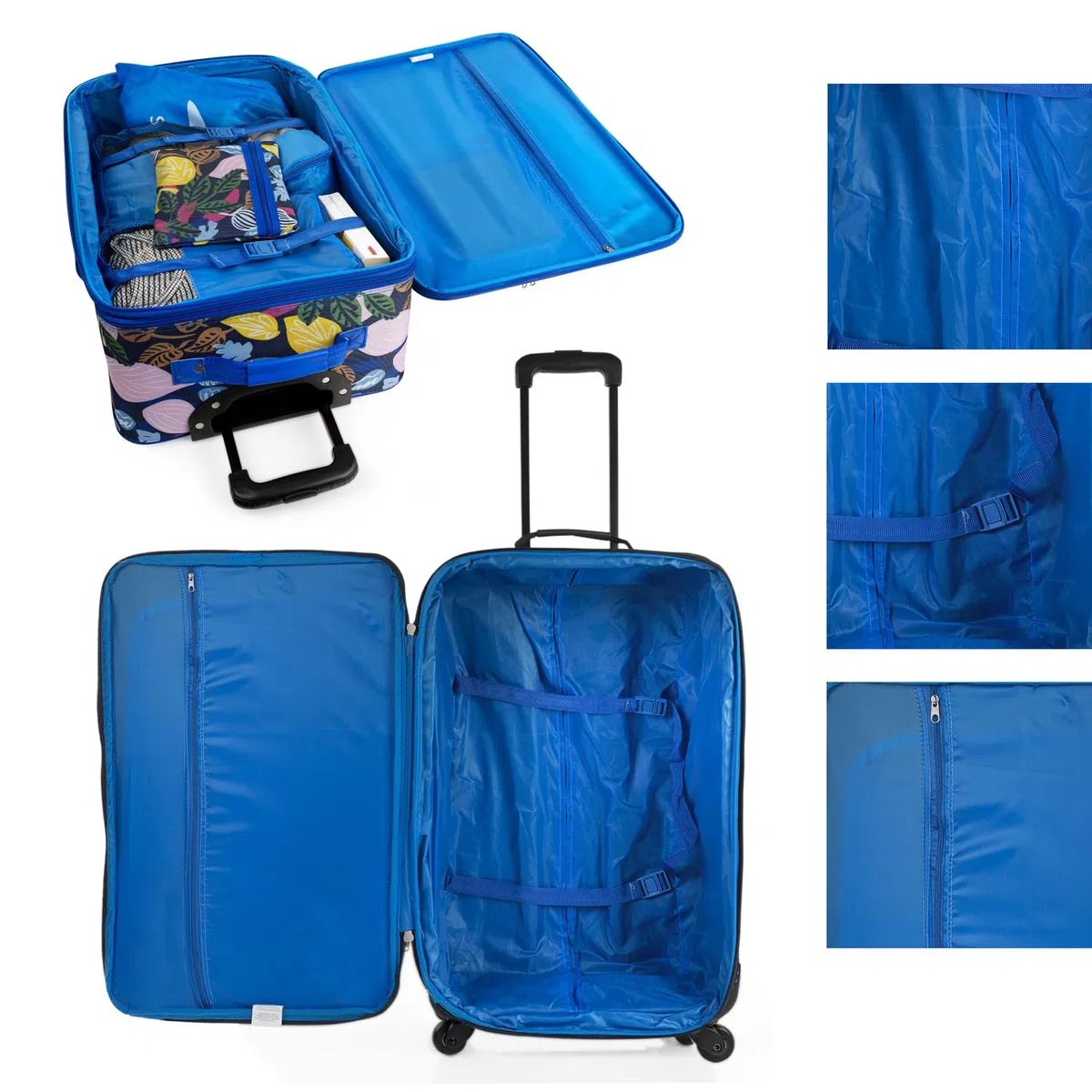 ITACA - Maletas De Viaje Cabina 55X40X20 Material EVA Ligero, Trolley con Ruedas Maleta De Mano para Avion Maleta Cabina Equipaje para Viajes Cortos. Compatible Ryanair, Azulon