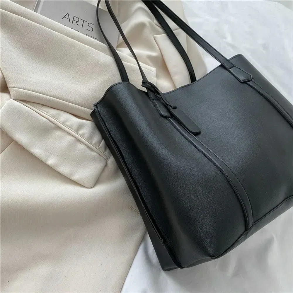 DYRBF - Bolsa de mano de piel sintética suave para mujer, bolsa de hombro de gran capacidad con cremallera superior, bolsa de trabajo ligera para laptop de 14 pulgadas, bolsa con bolsillos para viajes