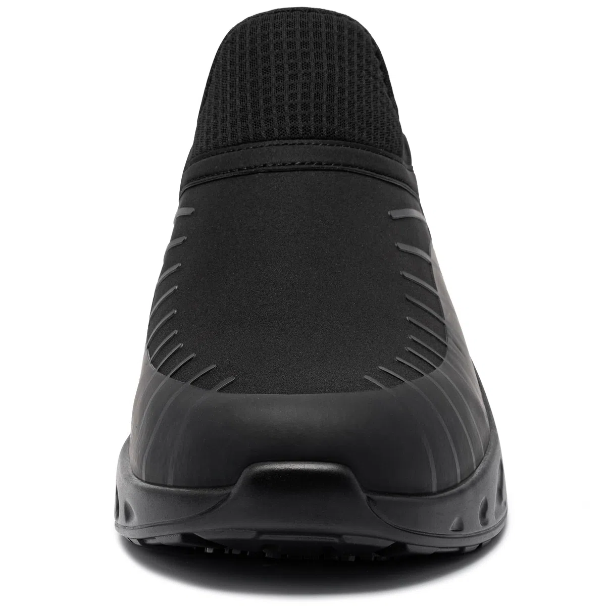 LARNMERN Zapatos Antideslizantes Mujer Zapatillas de Cocina Hosteleria Slip-On Calzado Casuales colchón Aire Camina Impermeable,negro/43.5 EU