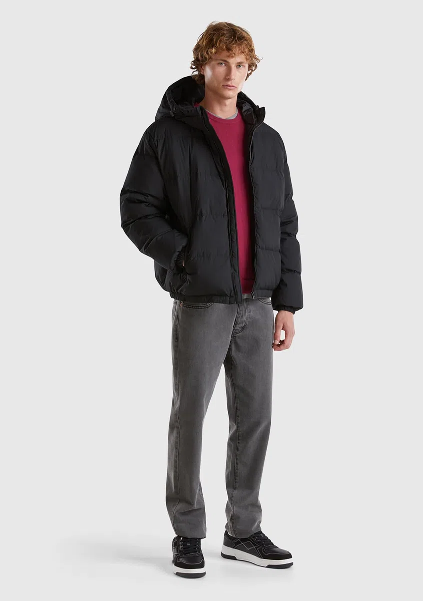 United Colors of Benetton Giubbotto 2jf8un05e Plumón corto Hombre (Pack de 1)