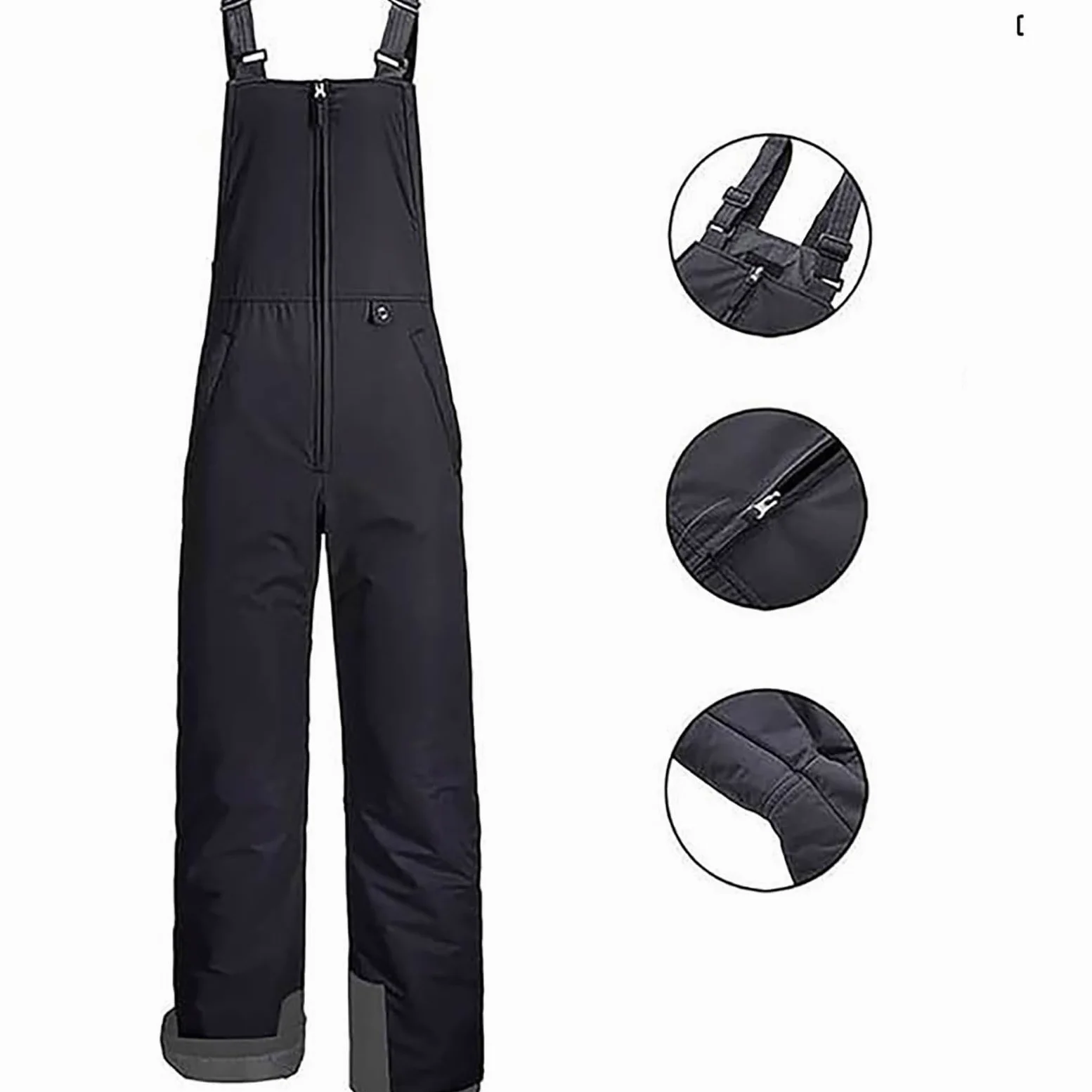 Genérico Pantalones de esquí Impermeables Unisex para niños y niñas, Gruesos, cálidos, con Cremallera, Pantalones de Nieve, Informales, para niños pequeños, térmicos, esquí, Snowboard, Salopettes con