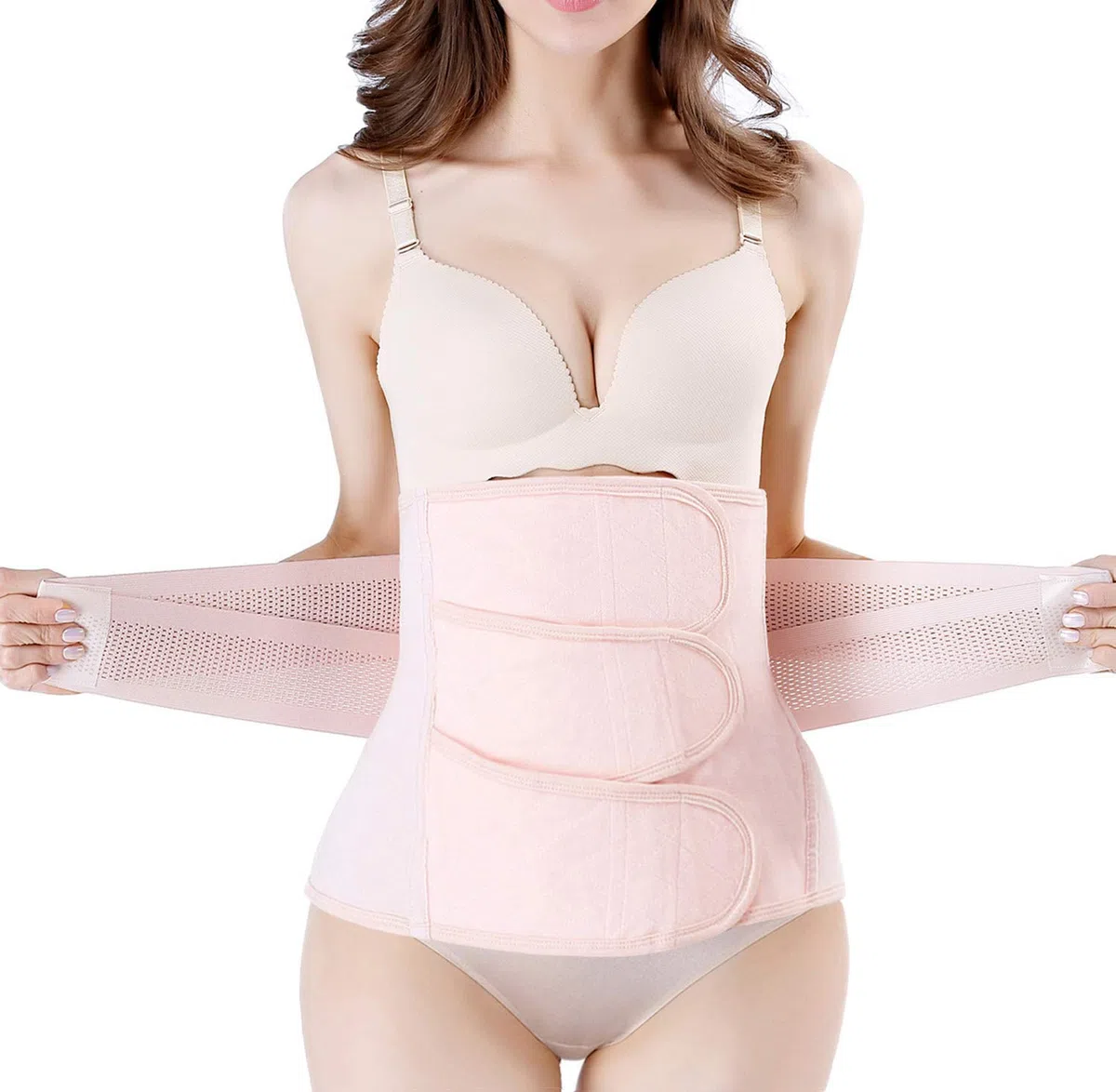 Faja posparto para recuperación de cesárea, Soporte de Espalda, Faja para el Vientre, Faja Moldeadora, Rosa, M (27/33W)