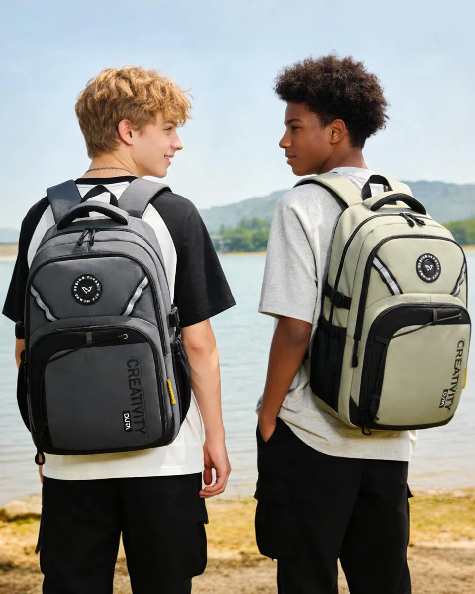 Amythe Mochila Instituto para Adolescentes, Mochilas Escolares para Juveniles 10 a 18 Años con Varios Compartimentos, Mochilas Grande Impermeable para Viagem & Escola, Gris