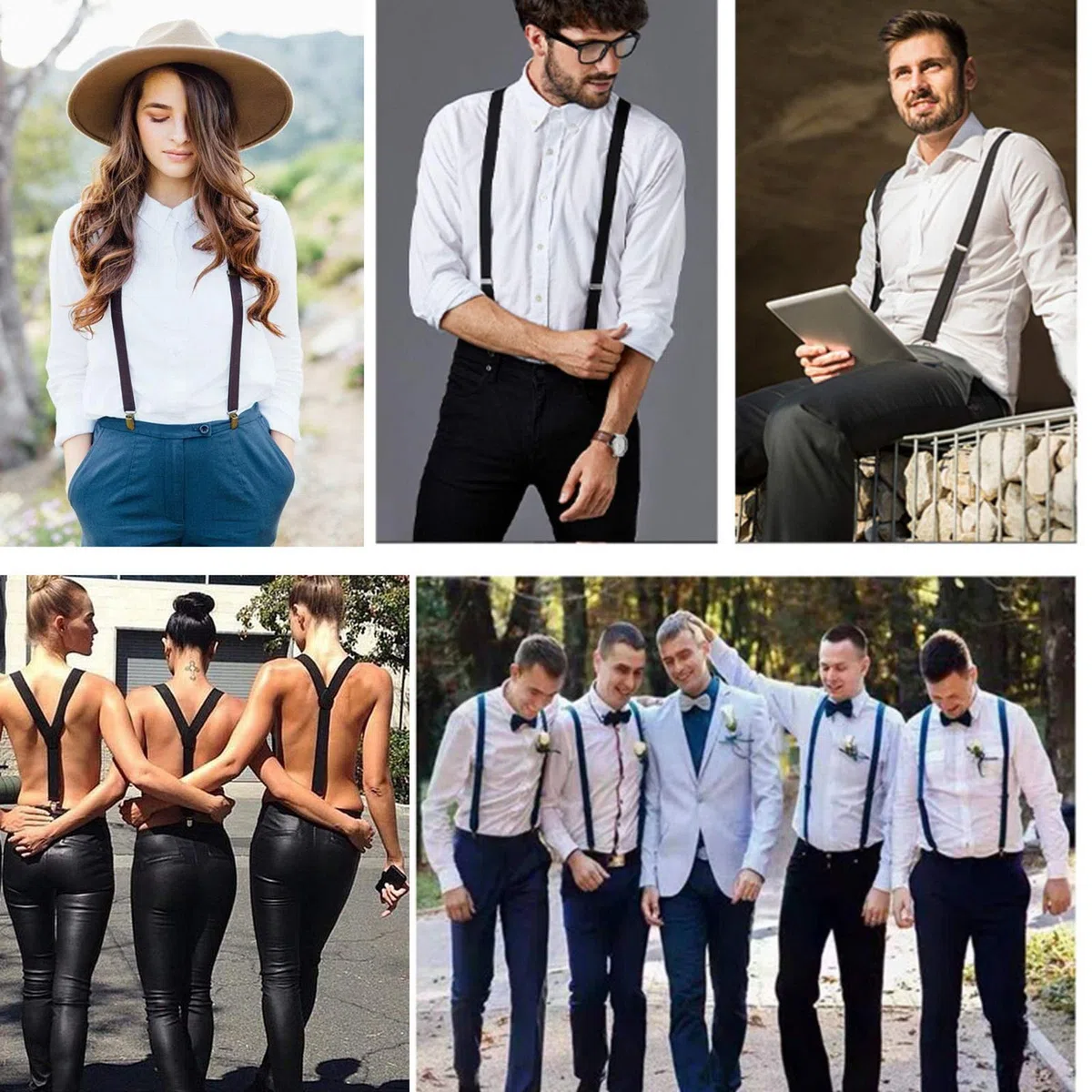 Tirantes para hombre, estilo Y, resistentes, ajustables, elásticos, talla única, para adultos y niños