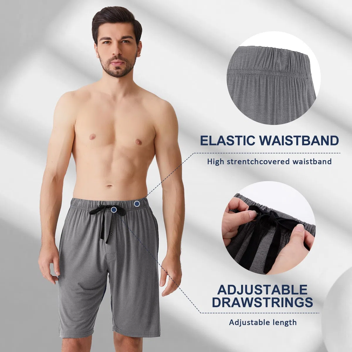 Bamboo Cool Pajama Bottoms Pantalones de Pijama (Pack de 2) Hombres