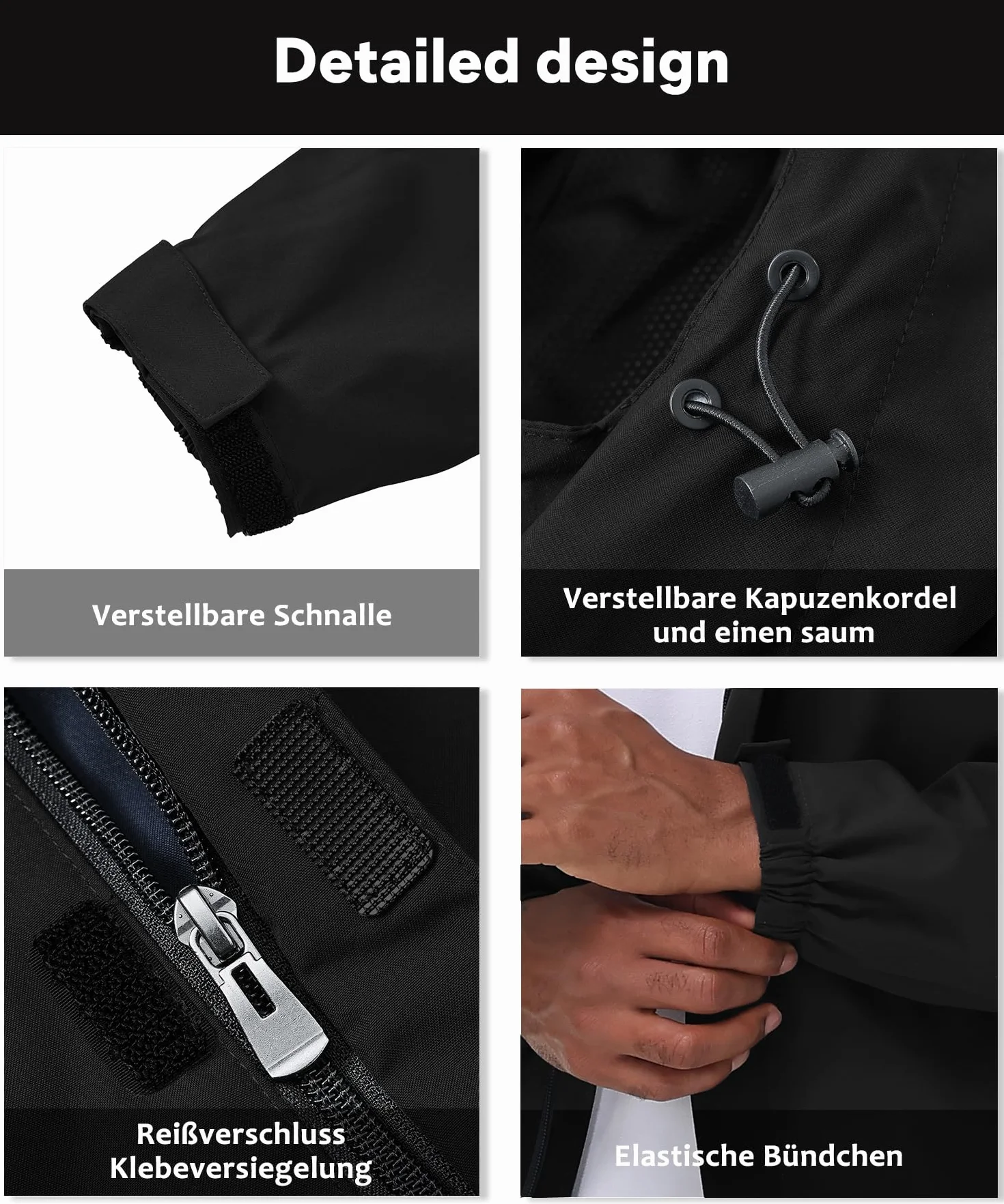 Huayuzh Chaqueta softshell para hombre, impermeable, transpirable, cortavientos, ligera, con capucha, para correr, senderismo