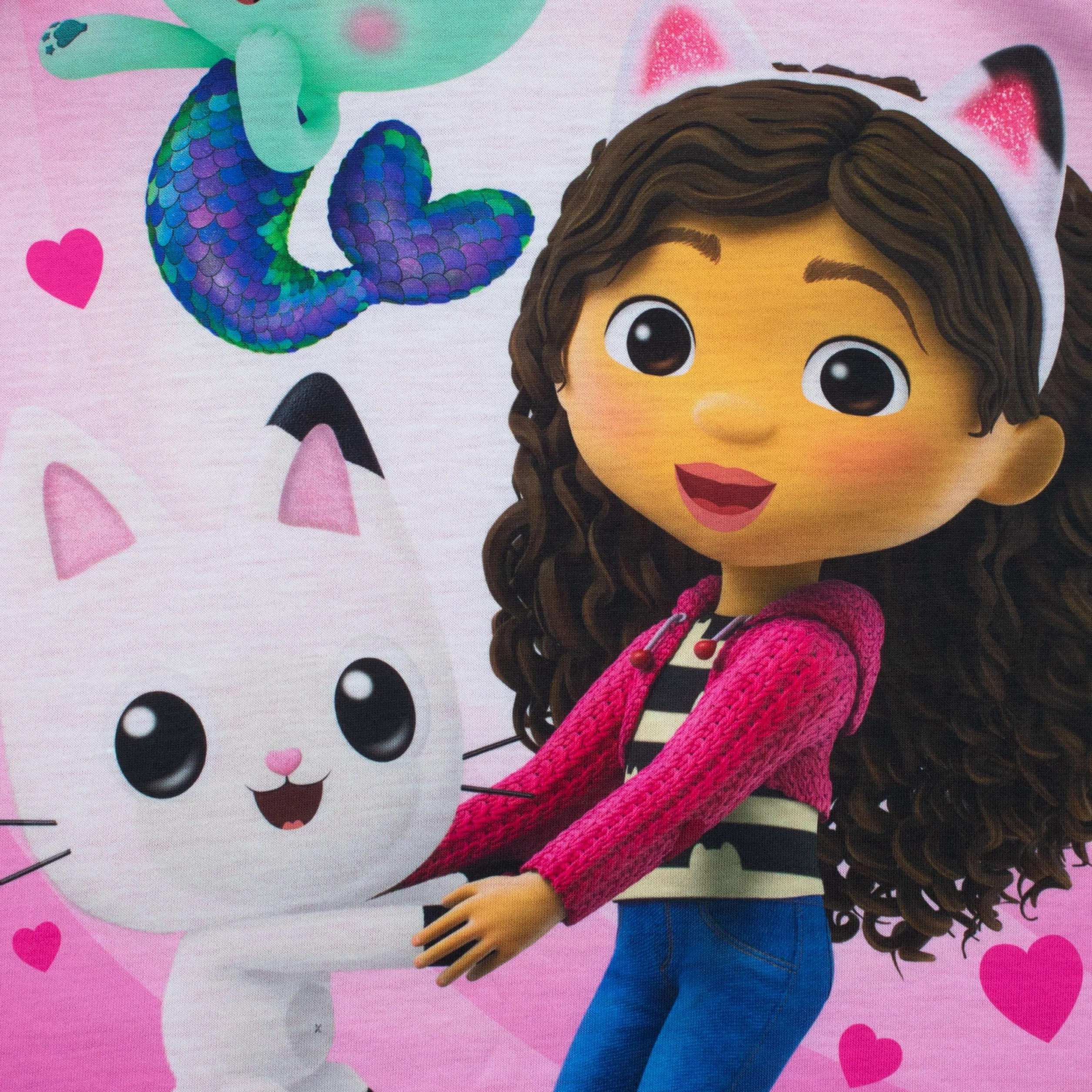 DreamWorks Girls Gabby's Dollhouse Pijama de Manga Corta con Volantes Conjunto de Pijama para niños