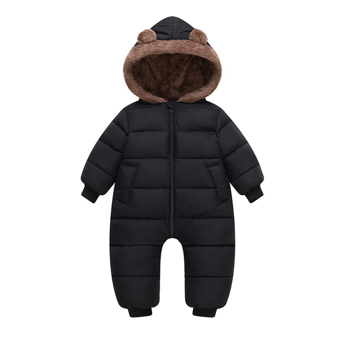 Generisch Traje de nieve para bebé y niña, traje de invierno con capucha, mono con capucha, traje de oso, abrigo cálido para bebés