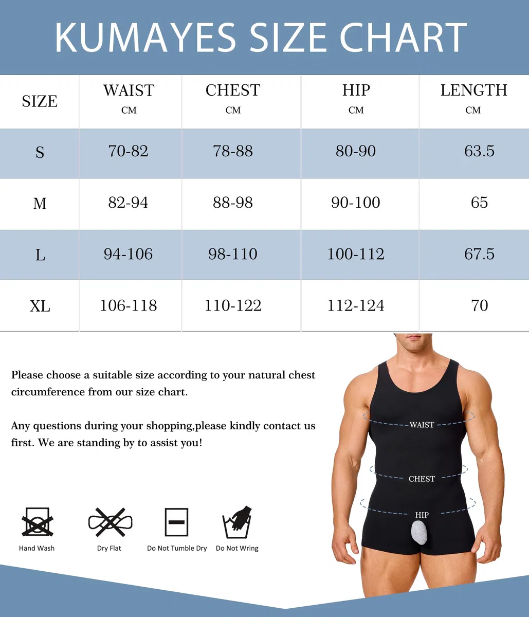 KUMAYES Camiseta Compresión Hombre Chaleco Faja Reductora Hombre Adelgazantes Full Body Shaper Fajas