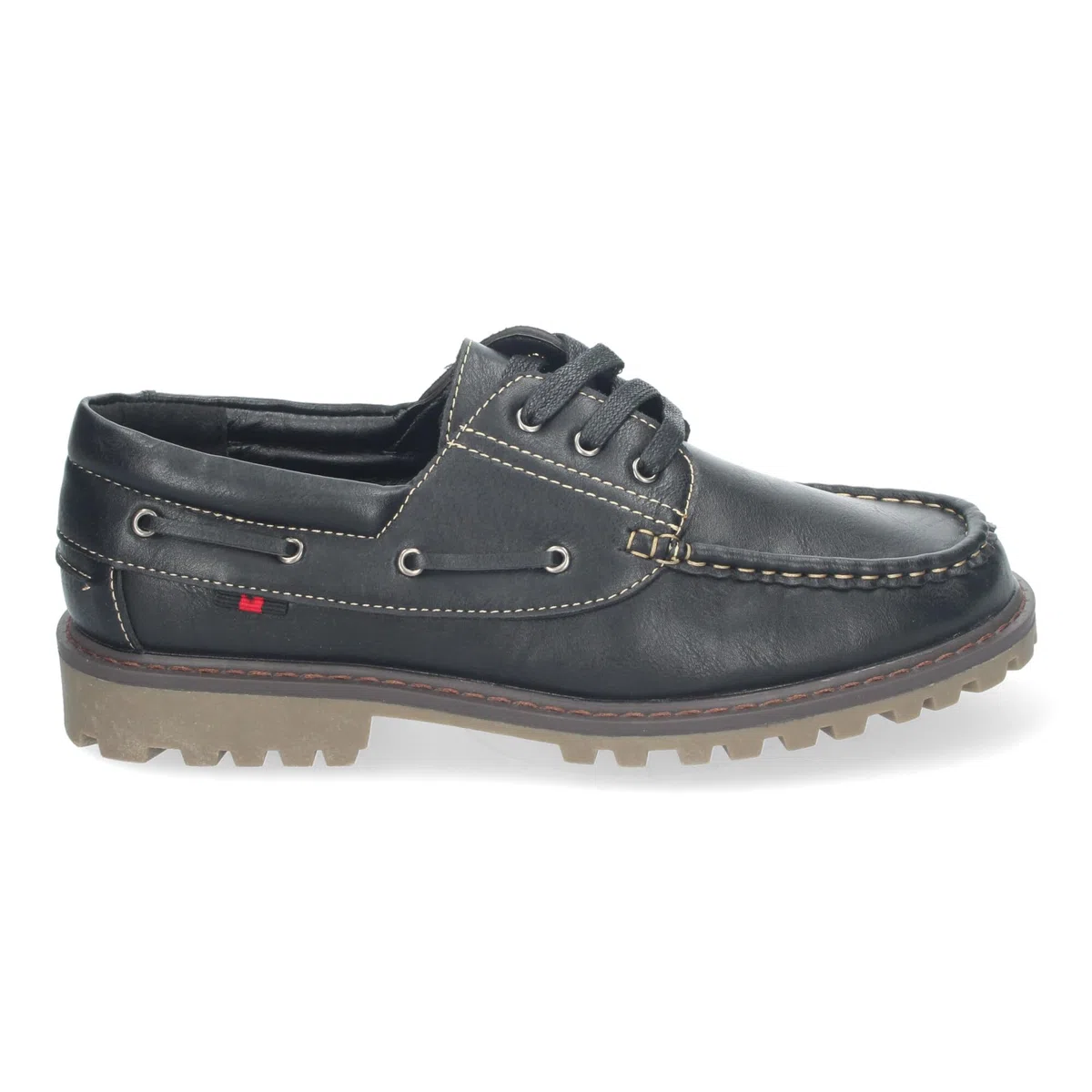 Mocasines Elegantes de Hombre con Suela Dentada Resistente, Diseno Clasico con Cosidos y Cierre de Cordones.