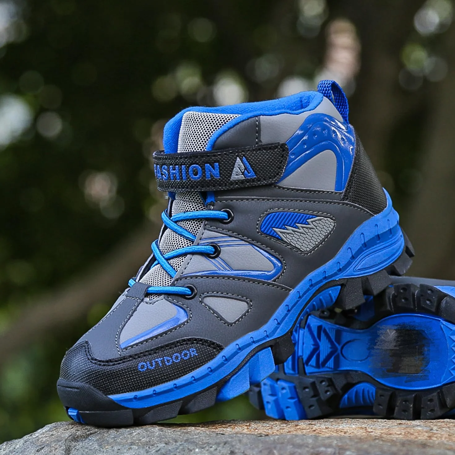 Zapatillas de Senderismo para Niño Impermeable Zapatillas de Trekking Outdoor Transpirable Antideslizante Zapatos de Montaña Calzado Deportivo