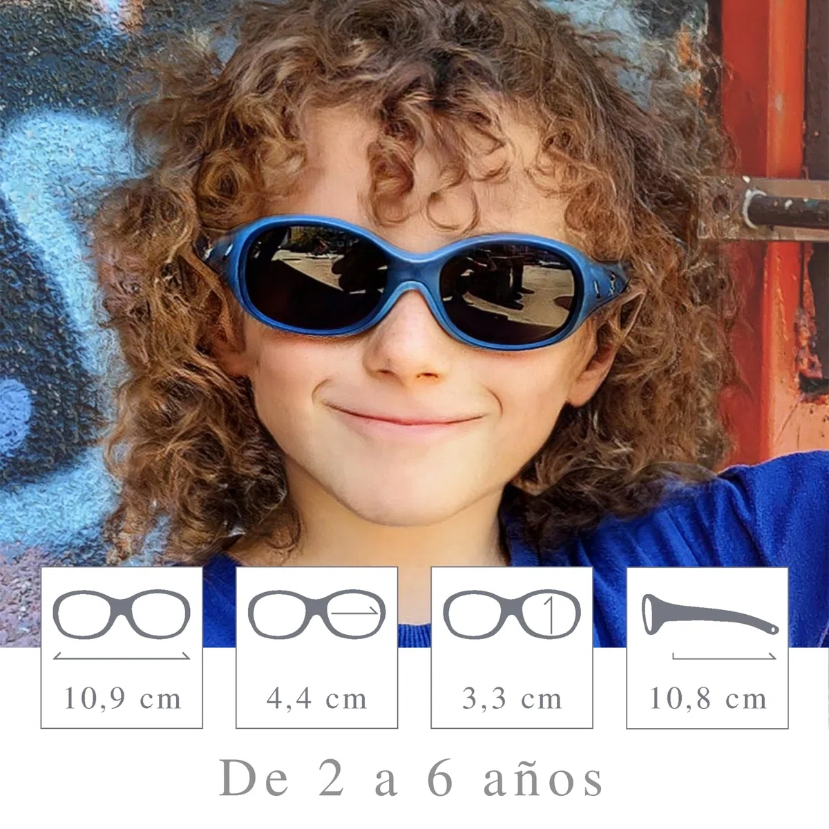 ActiveSol gafas de sol | NIÑO | 100% protección UV 400 | polarizadas | irrompibles, de goma flexible | 2-6 años | 22 gramos | Pirata