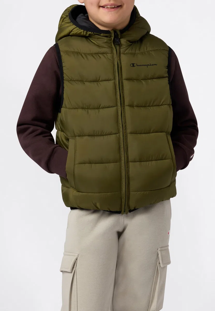 Champion Legacy Outdoor (220341) - Wr Light Nylon Cirè 35gr Small Script Logo High-neck Chaleco embotado Hombre