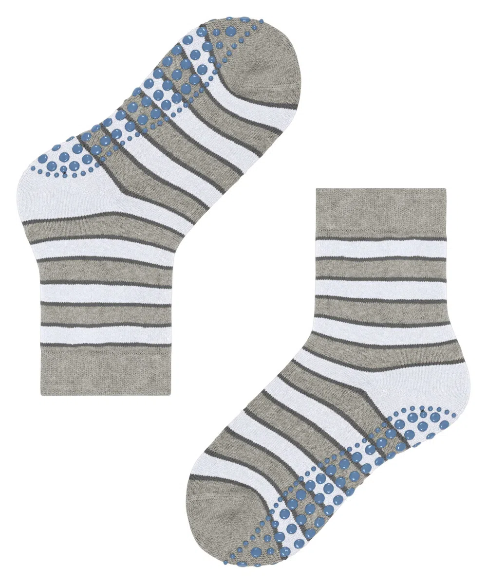 FALKE Unisex Kids Simple Stripes Slipper Socks Anti-Slip Printed Nubs On Sole Improved Grip Thick Flat Seam In Toe Area Patterned Multicoloured Breathable Sustainable Cotton 1 Pair