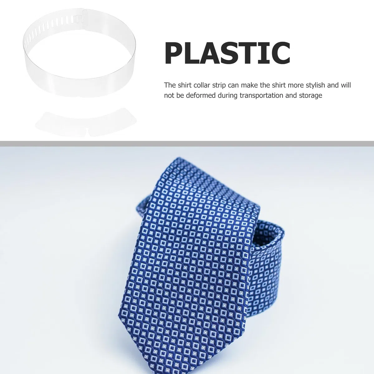 POPETPOP Tiras de Plástico para Fijar Collares para Cuello de Camisa 200 Herramientas Prácticas Evitan Deformación y Ajustables en Longitud en Entornos Profesionales y Eventos