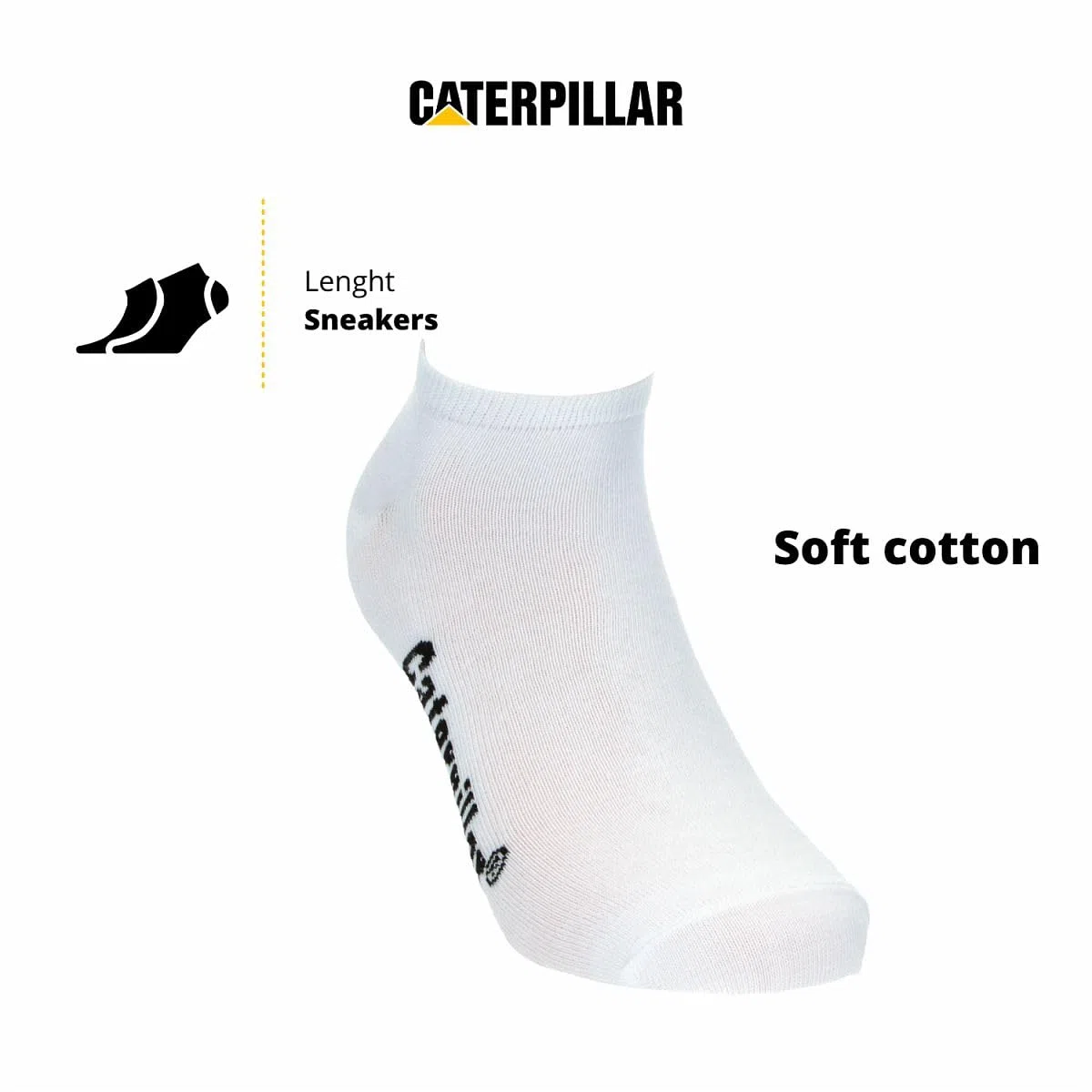 Caterpillar Sneaker 10 pares Calcetines cortos, altura del tobillo, en algodón suave