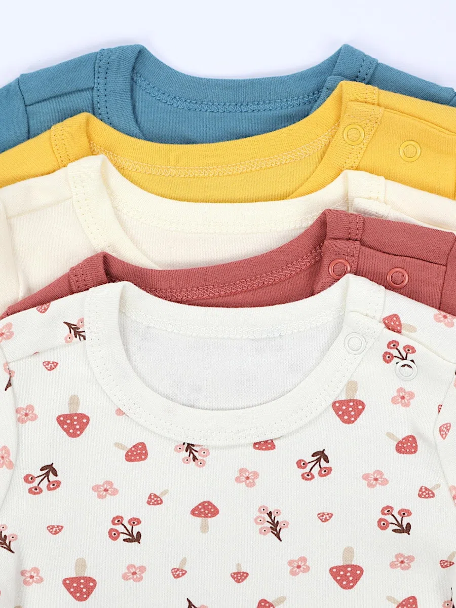 TupTam Camiseta de Manga Larga para bebé niña Set de 5