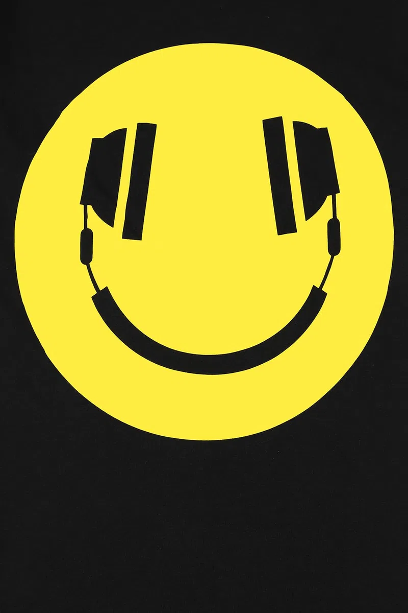 ThePyjamaFactory Chicos Happy Face Auriculares algodón Corto Pijamas
